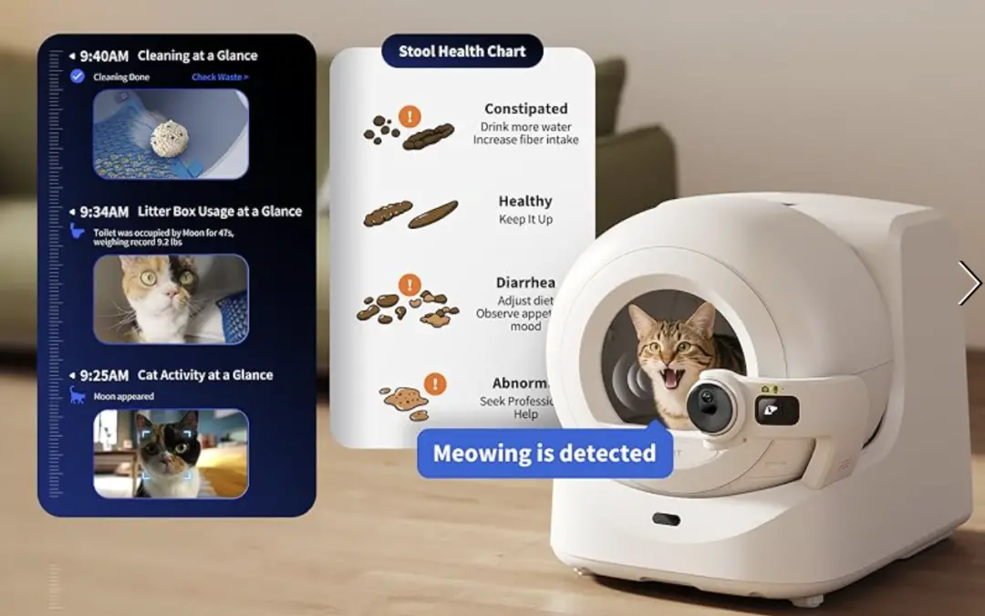 小佩智能猫砂盆记录猫的如厕数据